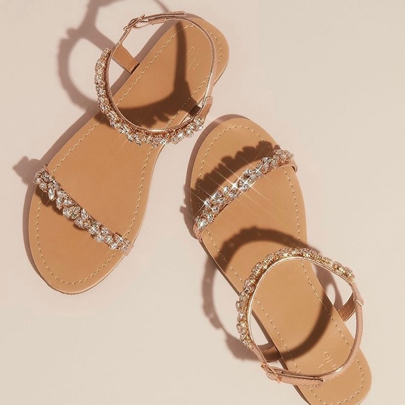 David's Bridal Shoes | Davids Bridal Crystal Sandals Size 9 | Poshmark
